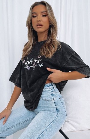 Black White Fox Boutique Dare To Dream Oversized T-shirt | US_20648LIJM