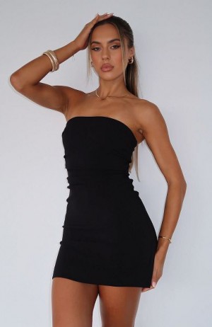 Black White Fox Boutique Fool Me Once Strapless Mini Dress | US_94321UQKA