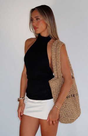 Black White Fox Boutique Landslide Knit Tops | US_91034CYGS