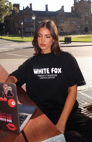 Black White Fox Boutique Looking For More Oversized T-shirt | US_81594HBKP