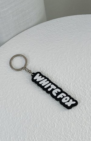 Black / White White Fox Boutique I've Got You Keychains | US_82415SLPU