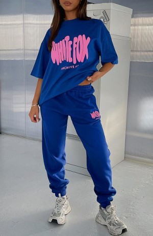 Blue White Fox Boutique Archive 6.0 Sweatpants | US_12643RHPQ