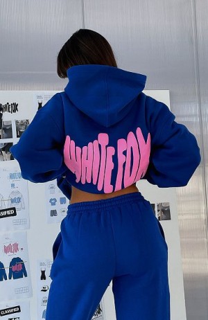 Blue / Pink White Fox Boutique Archive 6.0 Oversized Hoodie | US_27684VBQO