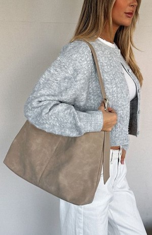 Brown White Fox Boutique Fool For You Suede Bags | US_12567UAOY