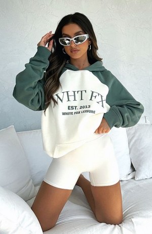 Cream White Fox Boutique Caught Up On It Oversized Hoodie | US_54978RYQC