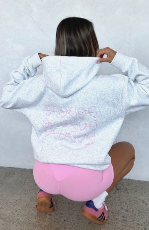 Grey White Fox Boutique Got What You Need Oversized Hoodie | US_90765ZQDN