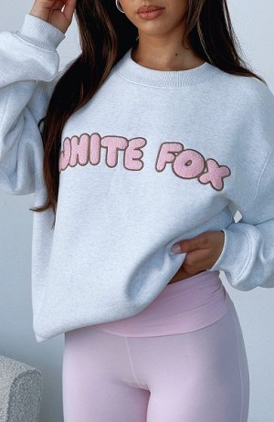 Grey White Fox Boutique Sweet Treat Oversized Sweaters | US_19762VAEG