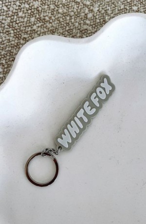 Grey / White White Fox Boutique I've Got You Keychains | US_96087ENYI