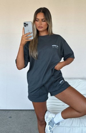 Khaki White Fox Boutique Era 8 Lounge Shorts | US_53968JDQO