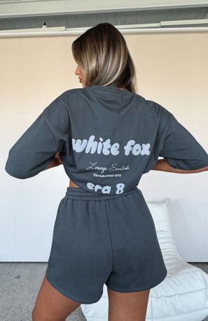 Khaki White Fox Boutique Era 8 Oversized T-shirt | US_64087BPFD