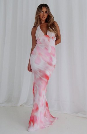 Pink White Fox Boutique Beyond The Stars Maxi Dress | US_20367DONV