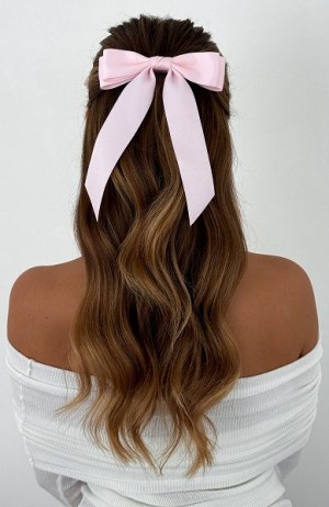 Pink White Fox Boutique Sweet Serenity Bow Hair Accessories | US_34016ROLB