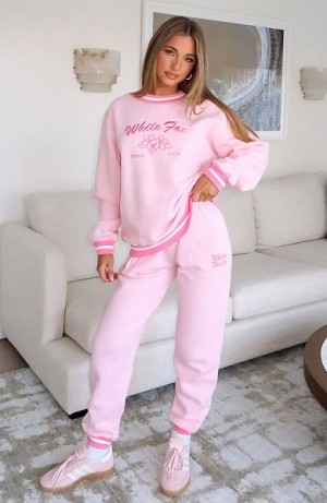 Pink White Fox Boutique Taking A Break Sweatpants | US_42785FHPY