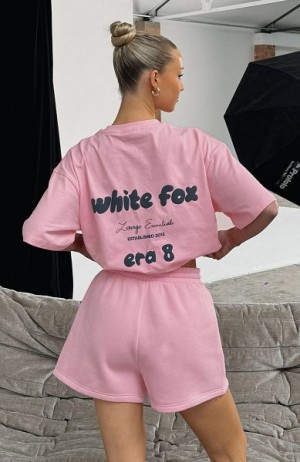 Pink / Black White Fox Boutique Era 8 Oversized T-shirt | US_16587UGJX