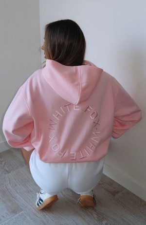 Pink / Gold White Fox Boutique Stay Lifted Oversized Hoodie | US_71439FPXN