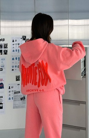 Pink / Orange White Fox Boutique Archive 6.0 Oversized Hoodie | US_45678OQRW