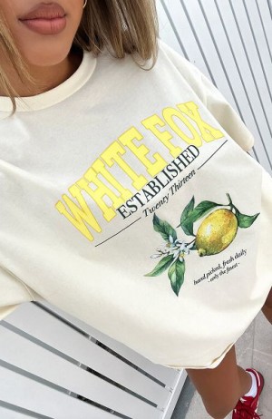 White White Fox Boutique Fresh Daily Oversized T-shirt | US_65184MUFK