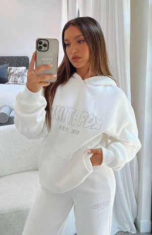 White White Fox Boutique Missed Flights Oversized Hoodie | US_83129TZSN