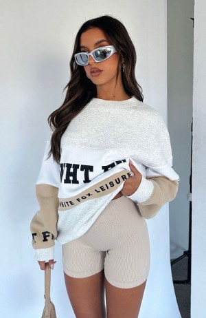 White / Black / Yellow White Fox Boutique Latest And Greatest Oversized Sweaters | US_51263QXAZ