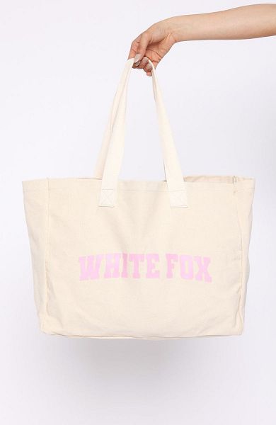 Beige / Pink White Fox Boutique Stepping Out Tote Bags | US_98507GMWO