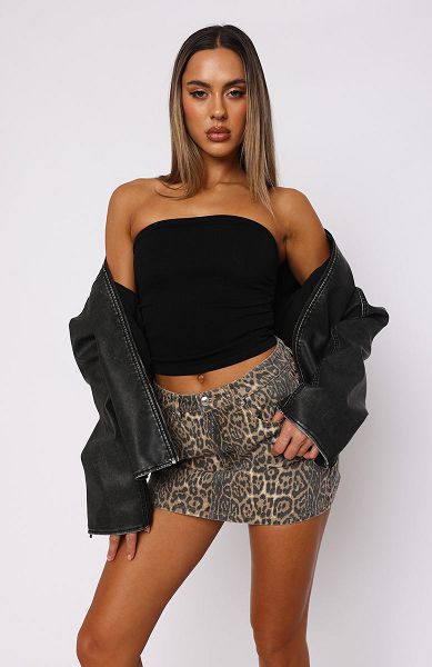 Black White Fox Boutique Highly Classified Strapless Tops | US_82106KMWE