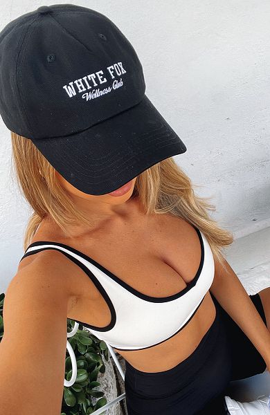 Black White Fox Boutique Wellness Club Caps | US_54780TGYW