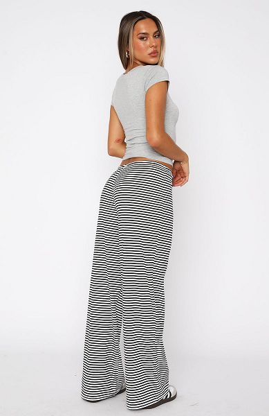 Black / White Stripes White Fox Boutique Should Have Known Pants | US_34906GCIQ