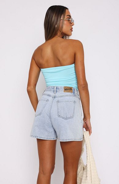 Blue White Fox Boutique Highly Classified Strapless Tops | US_01453PBCH