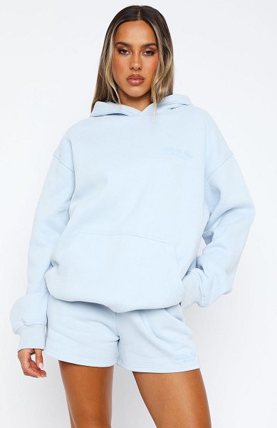 Blue White Fox Boutique Leisure Edition Oversized Hoodie | US_64329KXZF