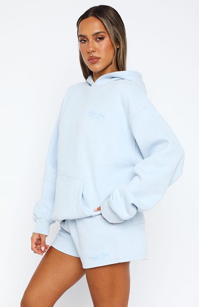 Blue White Fox Boutique Leisure Edition Oversized Hoodie | US_64329KXZF