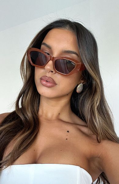 Brown White Fox Boutique Pero Sunglasses | US_90381CQZI