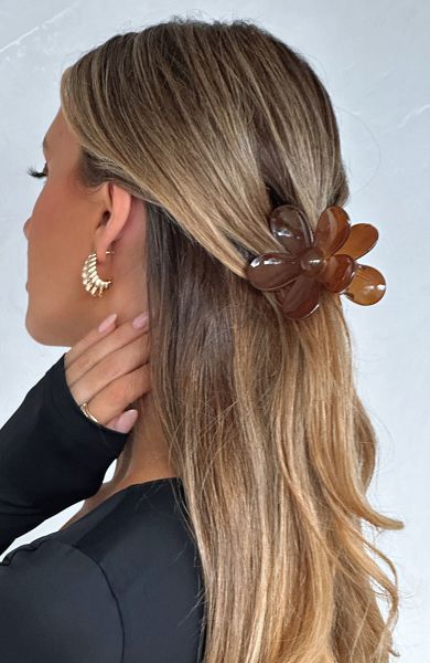 Brown White Fox Boutique Pick The Flowers Hair Accessories | US_13087SZPO