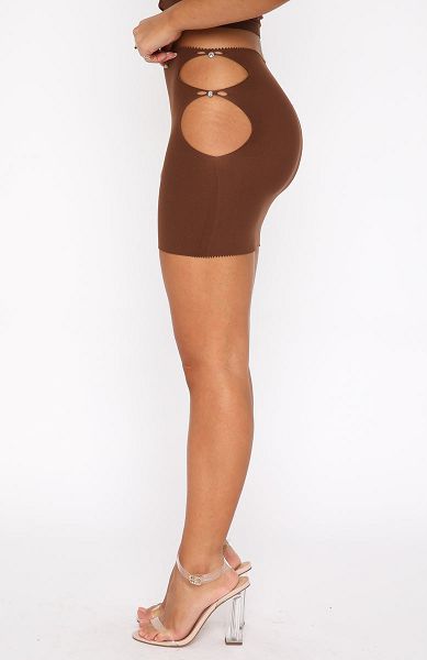 Chocolate White Fox Boutique Built Like This Mini Skirts | US_78139VANU