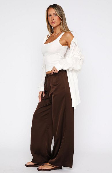 Chocolate White Fox Boutique Choosing Me Pants | US_54897QLJA