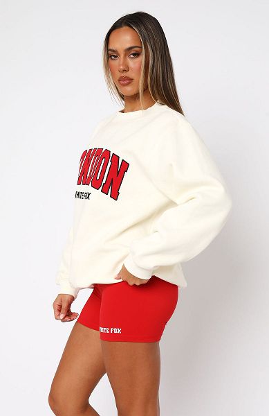 Cream White Fox Boutique Decade Classics All Time Oversized Sweaters | US_01367KDZM