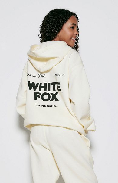 Cream White Fox Boutique Keeping It Simple Oversized Hoodie | US_45027TDZK