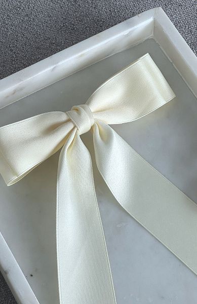 Cream White Fox Boutique Sweet Serenity Bow Hair Accessories | US_52496FMKR