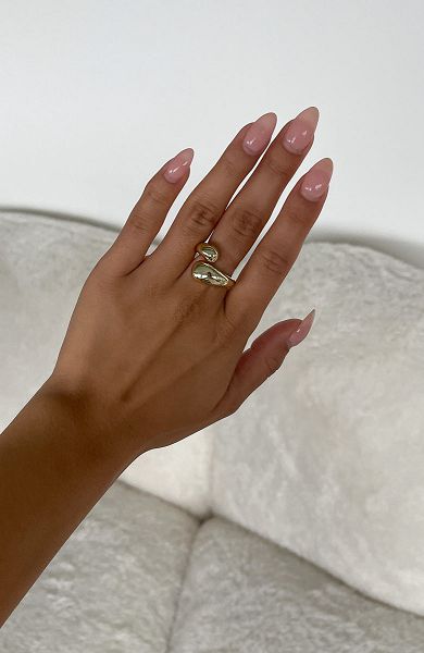 Gold White Fox Boutique Milana Rings | US_63540KAVO