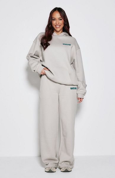 Grey White Fox Boutique Always Blessed Wide Leg Sweatpants | US_61458TCWP