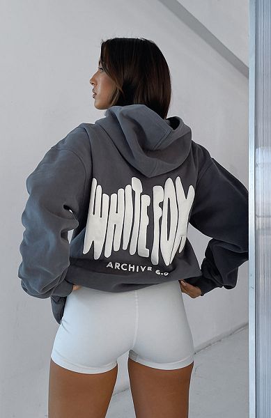 Grey White Fox Boutique Archive 6.0 Oversized Hoodie | US_82470JFLR