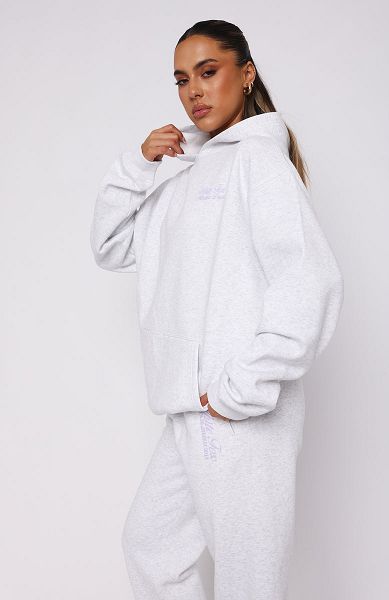 Grey White Fox Boutique Athletics Department Oversized Hoodie | US_02947FRBX