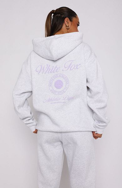 Grey White Fox Boutique Athletics Department Oversized Hoodie | US_02947FRBX