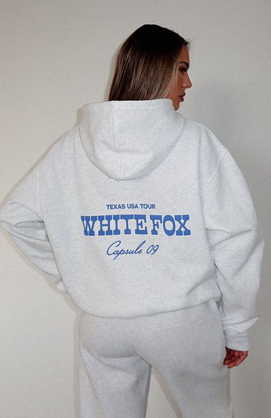 Grey White Fox Boutique Capsule 9 Western Classic Oversized Hoodie | US_30597BJDO