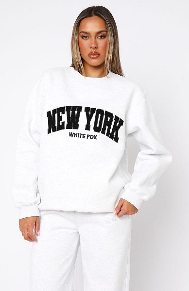 Grey White Fox Boutique Decade Classics All Time Oversized Sweaters | US_38504YOPB