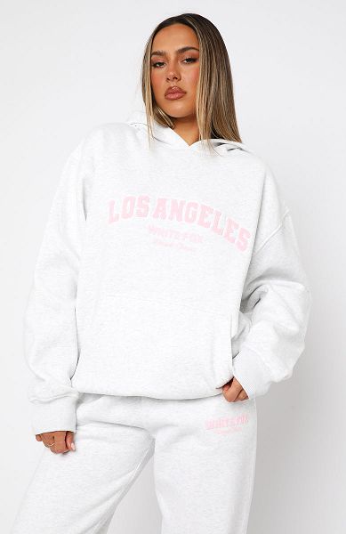 Grey White Fox Boutique Decade Classics Global Oversized Hoodie | US_65231JONI