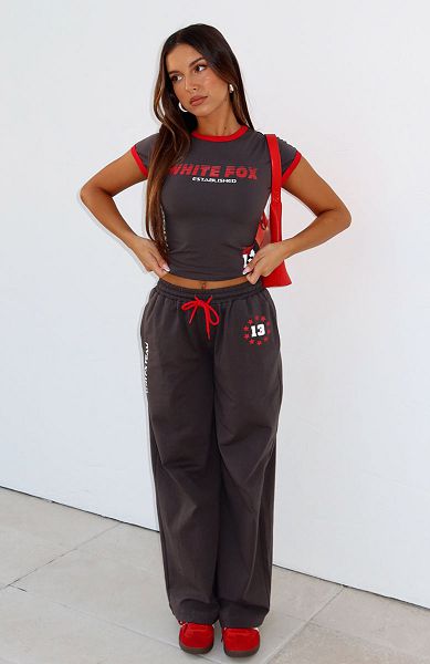 Grey White Fox Boutique Full Schedule Track Pants | US_87053PANM