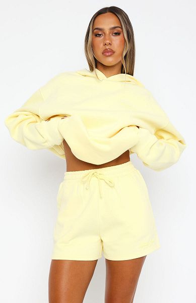 Lemon White Fox Boutique Leisure Edition Lounge Shorts | US_43290EKPW