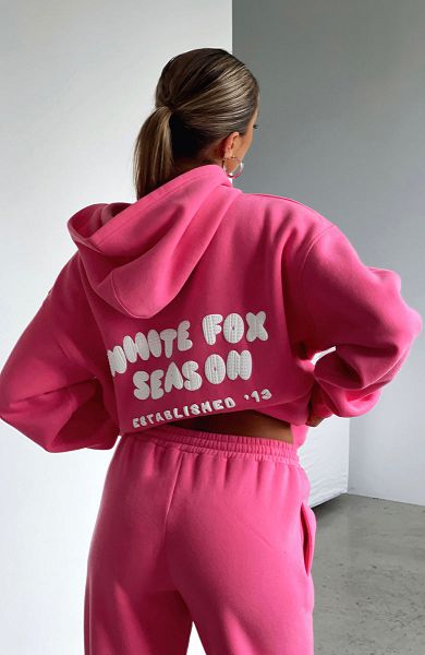 Pink White Fox Boutique The Main Season Oversized Hoodie | US_12836WMJE