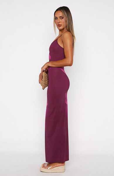 Pink / Burgundy White Fox Boutique Feeling The Heat Maxi Dress | US_16034XPBR