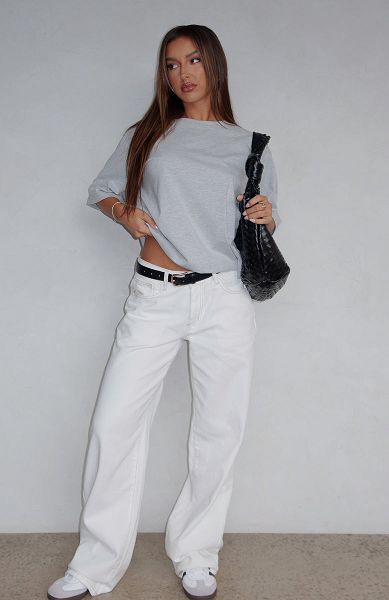 White White Fox Boutique Bring The Style Low Rise Wide Leg Jeans | US_80519QYBK